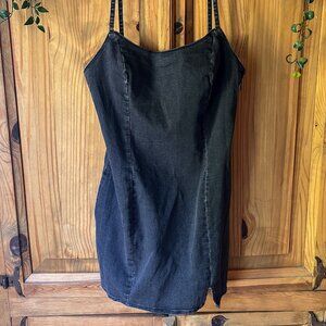 H&M Black Denim Mini Dress